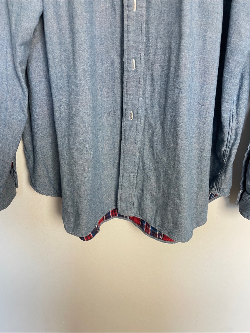 Ralph Lauren Blue Plaid Lining Lumberjack Flannel Men 2XLT Button-Down Shirt - Picture 3 of 9